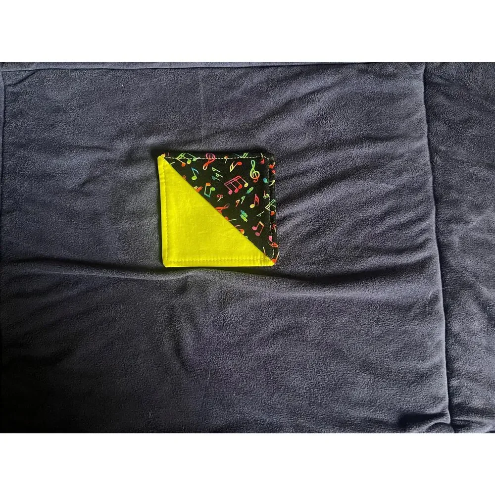 NWOT Large Book Sleeve & Corner Bookmark, Dual Pockets